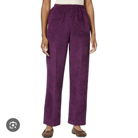 Alfred Dunner Pants - Trousers  Alfred Dunner Purple Pants